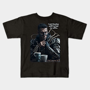 Coffee and Cyborg Kids T-Shirt